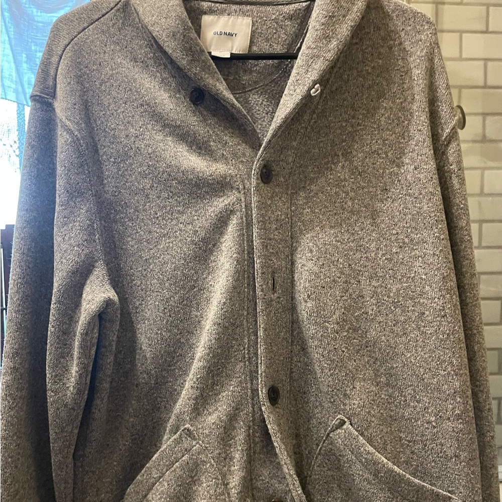 Old Navy Heather Gray Knit Cardigan